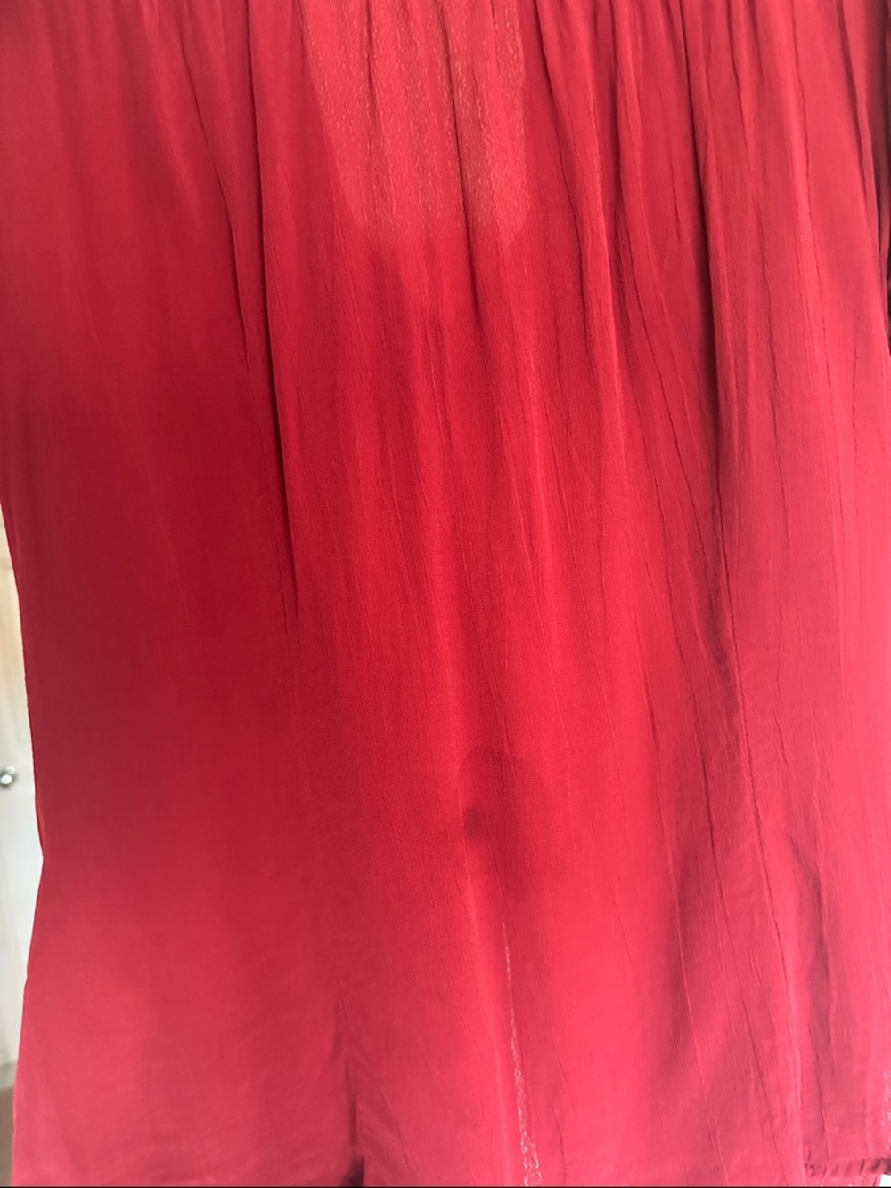Tie-Neck Burgundy Blouse for Women - Picture 8 of 8
